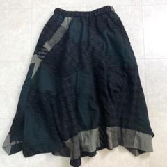 【慈雨】センソユニコ 切り替え ロングスカート L フレア アシンメ 美品！ 慈雨】センソユニコ 切り替え ロングスカート L フレア アシンメ