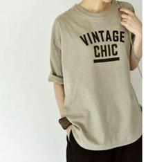 hug o war VINTAGE CHIC オーバーサイズTシャツ グレー 2025年最新】Hug O War レディース 長袖 Tシャツ・カットソーの