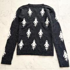 PRADA 現行タグ 2016SS カシミヤウール ロケット柄 ニット 40