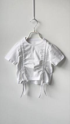 【綿100%】 韓国子供服　フロントドローストリング半袖　サイズ100