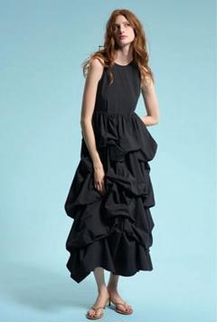 【THE TOE】グレー S フリルポロワンピース 新品タグ付き RO5760EW03331_2_l.jpg