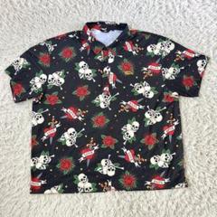LOUDMOUTH スカル×ローズ 総柄 ポロシャツ ゴルフ 5L ブラック LOUDMOUTH スカル×ローズ 総柄 ポロシャツ ゴルフ 5L ブラック
