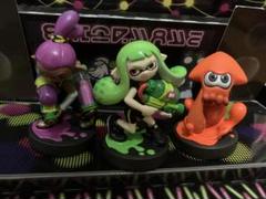 amiiboライムグリーンガール　パープルボーイ　オレンジイカ（スプラトゥーン）
