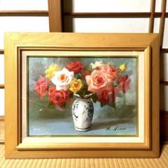 Kitty Yu！☆ 今井ロジン ☆「 薔薇 」 F４号　油絵 Kitty Yu様専用！☆ 今井ロジン ☆「 薔薇 」 F4号 油絵（バラ