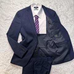 【高級ウール地使用】スーツセレクト セットアップスーツ A6 ストライプ 茶 Perfect Suit FActory セットアップ 「上下洗える/高通気」WEB
