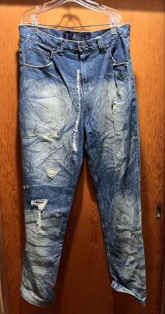 karl kani ダメージ加工 ブルーデニムパンツ w34のサムネイル