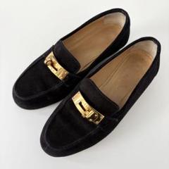 ▶︎sk エルメス　HERMES スエード　ローファー　42 1/2 エルメス スエード ローファー 42.5 メンズ ベージュ H金具