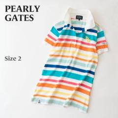 PEARLY GATES パーリーゲイツ ポロシャツ ボーダー レディース 2
