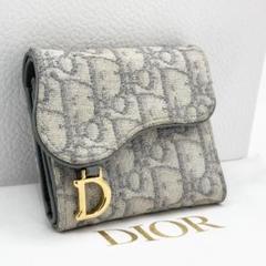 ✨美品✨DIOR 三つ折り 財布 オブリーク トロッター サドル ロゴチャーム