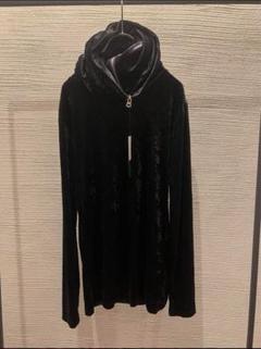 美品シヴァーライズ黒 ベロア ハイネック トップス ジッパー付き