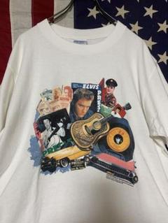 MEXICO製 GILDAN エルビスプレスリー プリント Tシャツ L 90s MEXICO製 GILDAN エルビスプレスリー プリント Tシャツ L