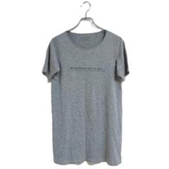 ショコラフィネローブ 半袖 ロゴTシャツ ロング丈 グレー 綿 F シンプル 夏