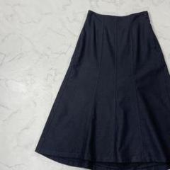 ほぼ未使用 美品 KENZO ケンゾー スカート　ブラック　黒 ☆KENZO☆ケンゾー☆黒ロングスカート☆麻100%☆スリット☆刺繍