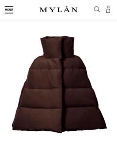 定価88,000◾️MYLAN／ポンチョダウンコート／一度のみ着用 定価88,000◾️MYLAN／ポンチョダウンコート／一度のみ着用
