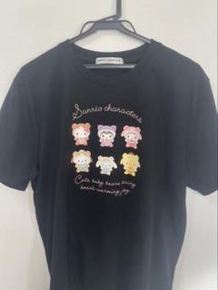 サンリオ ラテクマベビー しまむら tシャツ 黒 ブラック