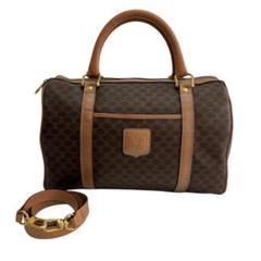 美品 CELINE セリーヌ 2way ミニボストンバッグ マカダム トリオンフ