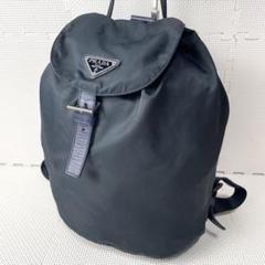 美品　PRADA プラダ　リュック　ナイロンバックパック　三角ロゴ　ネイビー