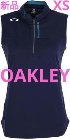 OAKLEY ゴルフ 新品 ポロシャツ XS ハーフジップ 夏 ロゴ入 スポーツ