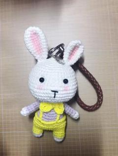 あみぐるみキーホルダー 可愛いウサギ₍˄·͈༝·͈˄₎◞ෆ⃛̑̑ෆ⃛