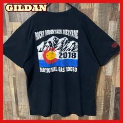 ブラック メンズ ギルダン XL マウンテン アウトドア 古着 半袖 Tシャツ