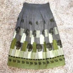 GIANNI LO GIUDICE レディース　フレアスカートグリーン　４０/L