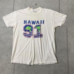 90s シングルステッチ　tシャツ USA製STEDMAN ハワイ　ナンバリング
