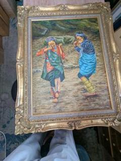99 (価格変更) 油絵、肉筆画、民族踊り、作者不詳、 99 油絵、肉筆画、民族踊り、作者不詳、 - メルカリ