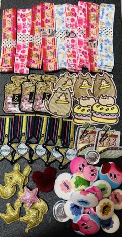 大量！ハンドメイド　ＤＩＹ　リボン　ワッペン　アップリケ　パーツ　まとめ　セット