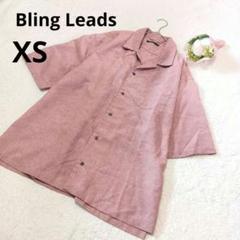 Bling Leads ブリングリーズ 半袖シャツ 無地 ピンク系 /XL