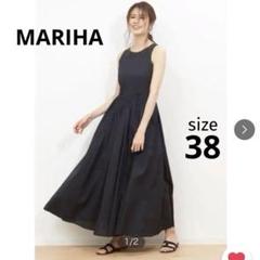 美品♡マリハ 夏のレディのドレスワンピース ギャザー フレア