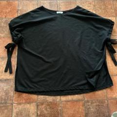 LEPSIM ブラックオーバーサイズTシャツ