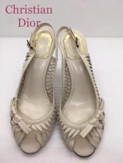 【送料込】Christian Dior サンダル 36 オフホワイト 上品