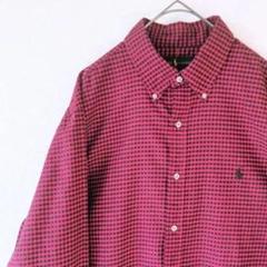 ラルフローレン BD長袖シャツ ギンガムチェック柄 ロゴ刺繍 L US古着