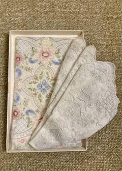 ヴィンテージ 汕頭 スワトー ハンカチ 手刺繍 2枚セット 香港製