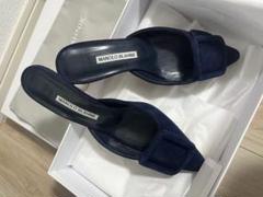 MANOLO BLAHNIK ネイビー ミュール※断捨離中値下げ可 MANOLO BLAHNIK ネイビー ミュール※断捨離中値下げ可 - メルカリ