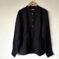 [美品]MARGARET HOWELL　リネンカットソー　麻100　墨黒　M相当 美品]MARGARET HOWELL リネンカットソー 麻100 墨黒 M相当