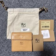 IL BISONTE レザー三つ折り財布 ベージュ IL BISONTE イルビゾンテ 財布 三つ折り レザー 本革 ナチュラル