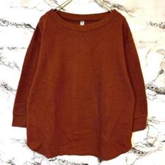 【ユニクロ】 UNIQLO トップス　(M) ブラウン　かわいい　オシャレ❤︎