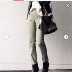 UNIQLO ユニクロ ハイライズシガレットジーンズ カーキ 23