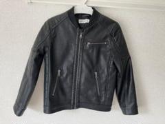 H&M フェイクレザー　シングルライダース　ジャケット　120サイズ