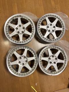 即購入❌手渡しのみ‼️ 深リム7J 195-45-16 クリア剥がれ白錆多数
