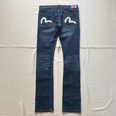 EVISU donna　スキニー　ローライズデニム　ヒップカモメペイント　Y2K EVISU donna スキニー ローライズデニム ヒップカモメペイント