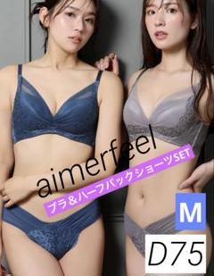 レースリフト 脇高 ブラ＆ハーフバックショーツSET 【D75】 【Mサイズ】