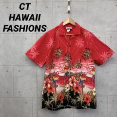 CT HAWAII FASHIONS アロハシャツ 総柄 メンズ M 赤