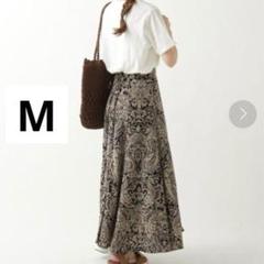 未使用 M レースアップ ペイズリー柄 総柄 スカート ペイズリー ロング