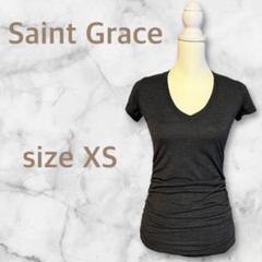 Saint Grace Vネック　カットソー　Tシャツ　グレー　スピマコットンのサムネイル
