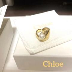 【美品】Chloe 星座モチーフ リング 双子座 ホワイトストーン パール 美品】Chloe 星座モチーフ リング 双子座 ホワイトストーン