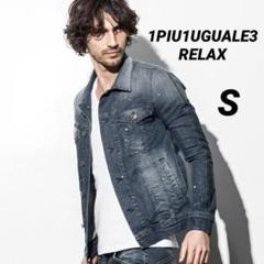 完売品1PIU1UGUALE3 RELAXペイント加工イタリアンデニムジャケットのサムネイル