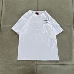 Hide & Seek Tシャツ　ロゴ　胸ポケ　ホワイト　サイズM