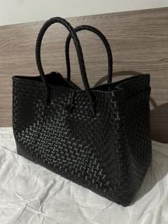 【海外配送可】【送料無料】 バリ島直輸入】黒の編み込みデザイン・パサールバッ バッグ